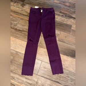 Francesca’s maroon jeans